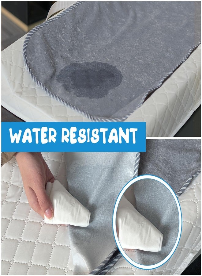 CUXFLS Baby Waterproof Changing Pad Liners (6 Pack) - Washable Reusable Changing Table Cover Liners Double, Portable Diaper Pads, Grey Line - Image 5